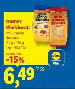 Lidl SONDEY Mini biscuiți Ofertă