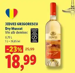 Lidl JIDVEI GRIGORESCU Dry Muscat Ofertă