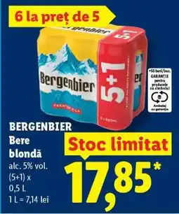 Lidl BERGENBIER Bere blondă Ofertă