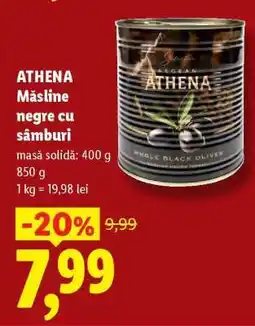 Lidl ATHENA Măsline negre cu sâmburi Ofertă