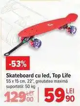 Carrefour Skateboard cu led, Top Life Ofertă