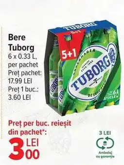 Carrefour Bere Tuborg Ofertă