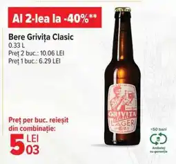 Carrefour Bere Grivița Clasic Ofertă