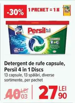 Carrefour Detergent de rufe capsule Persil 4 in 1 Discs Ofertă
