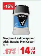 Carrefour Deodorant antiperspirant stick, Rexona Men Cobalt Ofertă