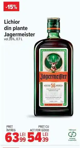 Carrefour Lichior din plante Jagermeister Ofertă