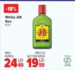 Carrefour Whisky J&B Rare 0.2 L Ofertă