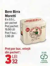 Carrefour Bere Birra Moretti Ofertă