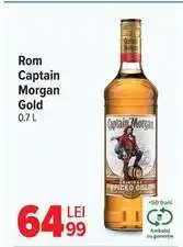 Carrefour Rom Captain Morgan Gold 0.7 L Ofertă