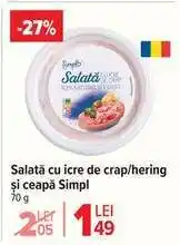 Carrefour Salată cu icre de crap/hering și ceapă, Simpl Ofertă