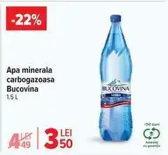 Carrefour Apă minerală carbogazoasă Bucovina Ofertă