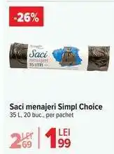 Carrefour Saci menajeri Simpl Choice Ofertă