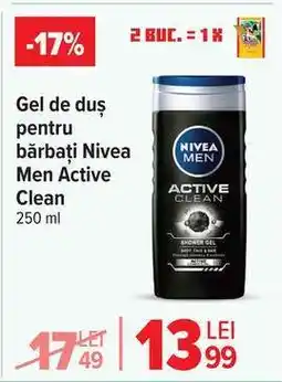 Carrefour Gel de duș pentru bărbați Nivea Men Active Clean Ofertă