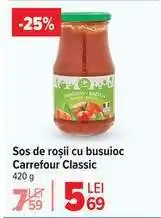 Carrefour Sos de roșii cu busuioc, Carrefour Classic Ofertă