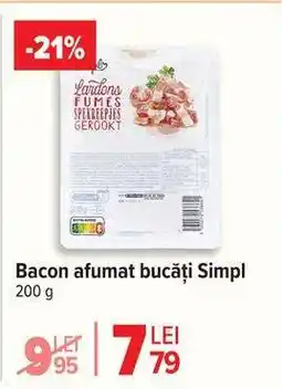 Carrefour Bacon afumat bucăți Simpl Ofertă
