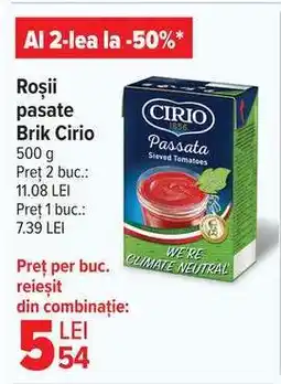 Carrefour Roșii pasate Brik Cirio Ofertă