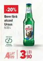 Carrefour Bere fără alcool Ursus 0.33 L Ofertă