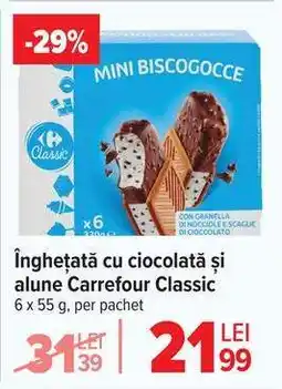 Carrefour Înghețată cu ciocolată și alune Carrefour Classic Ofertă