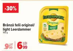 Carrefour Brânză felii original/light Leerdammer Ofertă