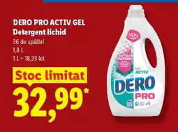 Lidl DERO PRO ACTIV GEL Detergent lichid Ofertă