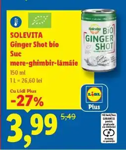 Lidl Solevita Ginger Shot bio Ofertă