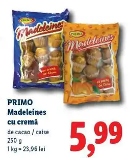 Lidl Primo Madeleines cu cremă Ofertă