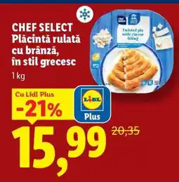 Lidl Chef Select Plăcintă rulată cu brânză în stil grecesc Ofertă