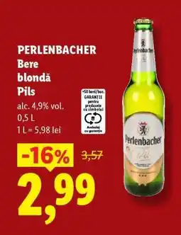 Lidl Perlenbacher Bere blondă Pils Ofertă