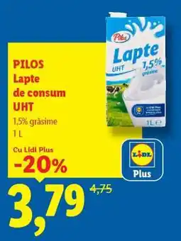 Lidl Pilos Lapte de consum UHT Ofertă