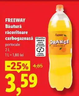 Lidl FREEWAY Băutură răcoritoare carbogazoasă portocale Ofertă