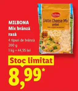 Lidl Milbona Mix brânză rasă Ofertă