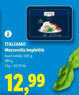 Lidl ITALIAMO Mozzarella împletită Ofertă