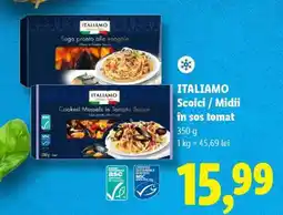 Lidl Italiamo Scoici / Midii în sos tomat Ofertă
