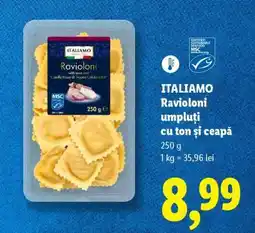 Lidl Italiamo Ravioloni umpluți cu ton și ceapă Ofertă