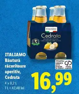 Lidl ITALIAMO Băutură răcoritoare aperitiv, Cedrata Ofertă
