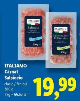 Lidl ITALIAMO Cârnat Salsiccio Ofertă