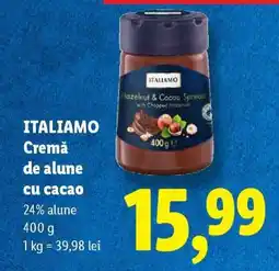 Lidl Italiamo Cremă de alune cu cacao Ofertă
