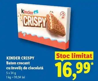 Lidl Kinder Crispy Ofertă