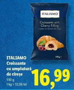 Lidl ITALIAMO Croissante cu umplutură de cireșe Ofertă