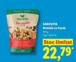 Lidl SANOVITA Granola cu fructe Ofertă