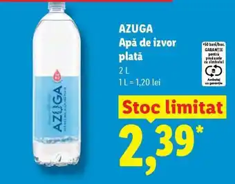 Lidl AZUGA Apă de izvor plată Ofertă