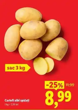Lidl Cartofi albi, spălați Ofertă