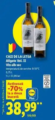 Lidl CAII DE LA LETEA Aligote Vol. II Ofertă