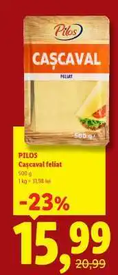 Lidl Pilos Cașcaval feliat Ofertă