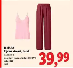 Lidl ESMARA Pijama viscoză, damă Ofertă
