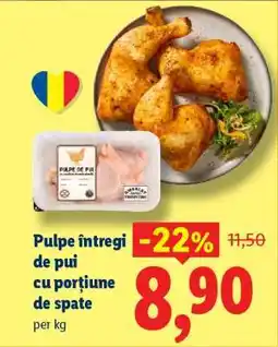 Lidl Pulpe întregi de pui cu porțiune de spate Ofertă