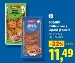 Lidl DULANO Chiftele porc / legume și pasăre Ofertă