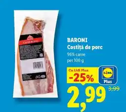 Lidl BARONI Costiță de porc Ofertă