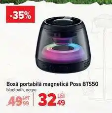 Carrefour Boxă portabilă magnetică Poss BTS50 Ofertă