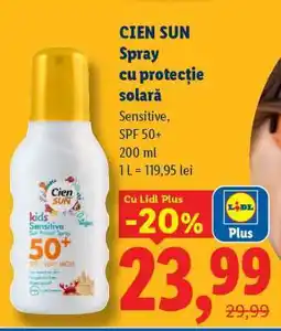 Lidl CIEN SUN Spray cu protecție solară Ofertă
